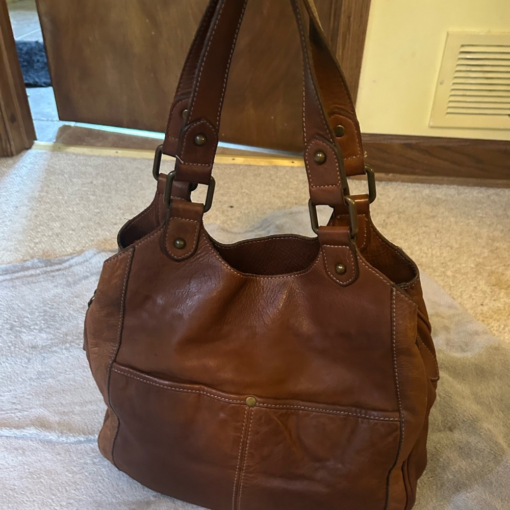 Banana Republic leather handbag